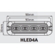 LAP Electrical HLED4A 10-30V IP69K R65 4 LED Warning Light PN: HLED4A